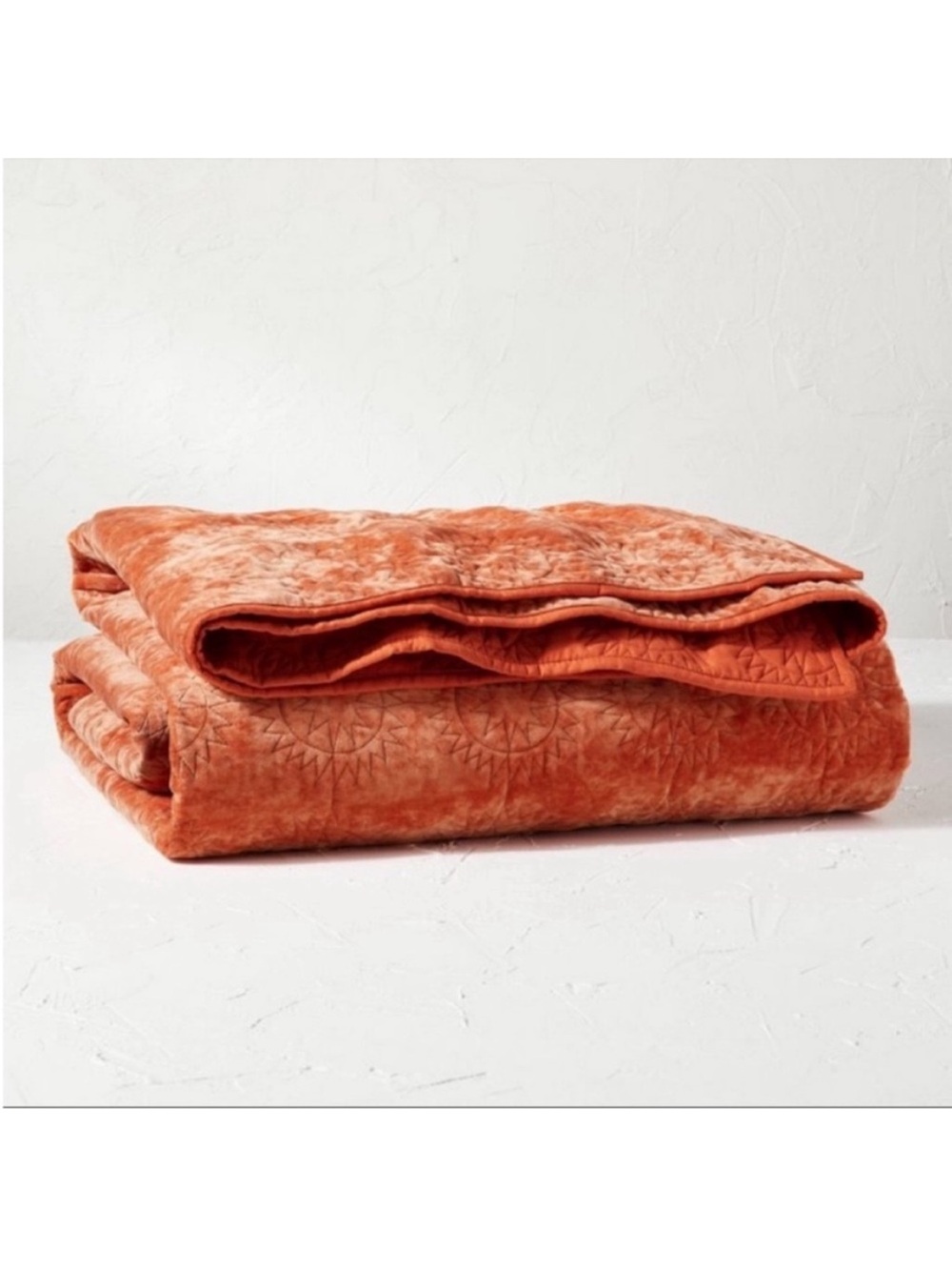 Opalhouse Jungalow F/Q Sun Stitched Vintage Coral Quilt